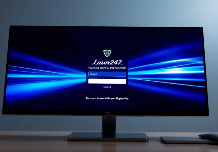 Secure Laser247 Login interface on a digital device with clear login fields and trust symbols for seamless betting access.