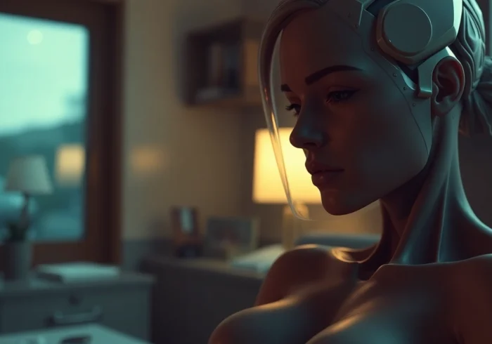 Detailed nsfw ai-generated scene depicting realistic adult characters in intimate interaction, emphasizing emotional realism and high fidelity.