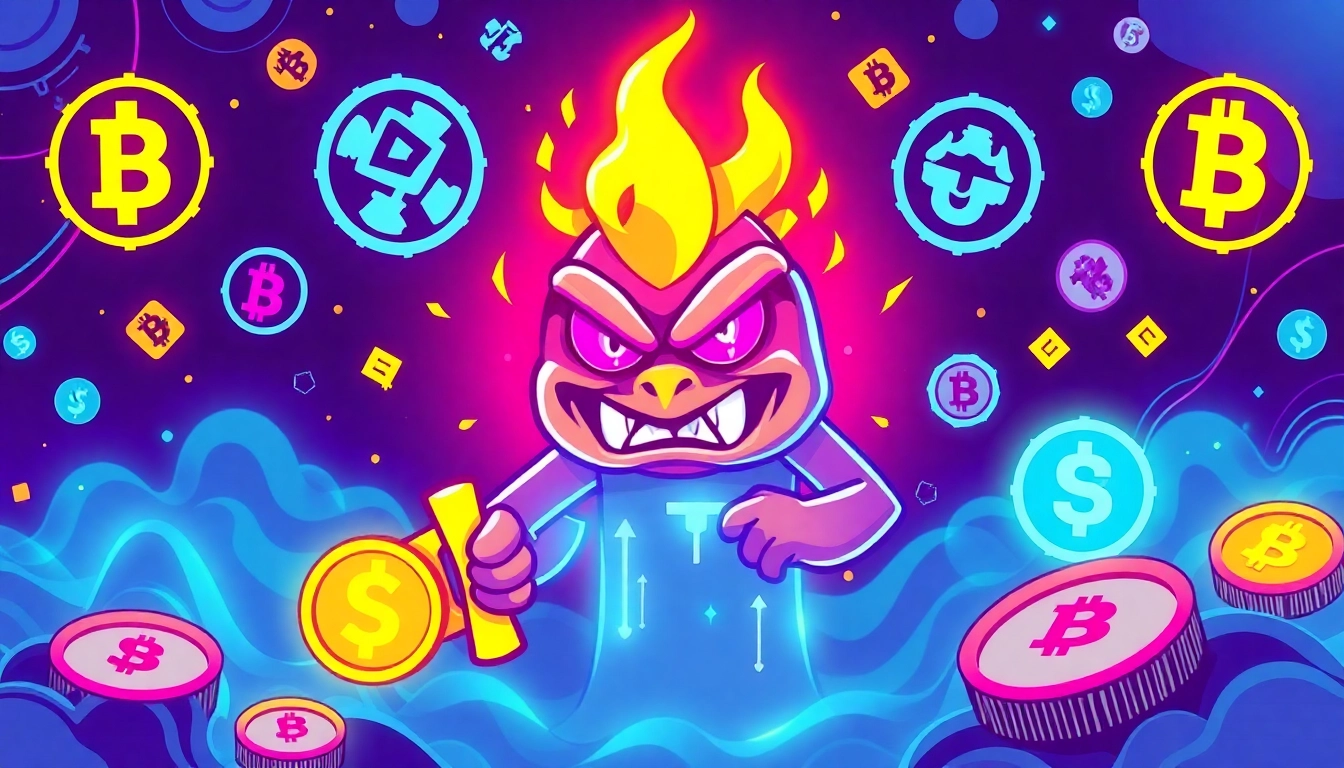 Engaging illustration of APORK Tokens with Angry Pepe Fork mascot and GambleFi elements for